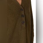 Madewell Henley Sweater Dress in Olive Green Knit Pullover MB424 Size XS Photo 2