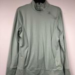 Balance Collection by Marika Tek Green-Blue Asymmetrical Quarter Zip Sweatshirt Photo 0