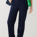 J.Crew NWT Kate Straight Leg Bi-Stretch Cotton Blend Navy Size 6 Photo 0