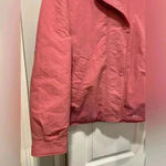 VTG Woolrich Pink Nylon Cream Fleece Lined Jacket Logo Collared Size Large Photo 13