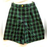 Laurel Green Blue Plaid High Waisted Bermuda short Size 36 Photo 0