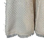 Eliza J  Cream Short Sleeve Fringe Detail Formal Sheath Dress Women Sz 8 Photo 2