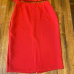 Danny & Nicole Dress Suit 16P Red 2 piece Long Sleeve Jacket Elastic Waist Skirt Photo 1