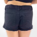 Bongo Black Low Rise Distressed Jeweled Raw Hem Cut Off Shorts Photo 4