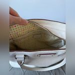 Kate Spade VTG Elegant Leather Shoulder Bag Handbag Patterned Tassel Cream Beige Photo 11