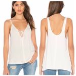 We The Free Scarlett Twisted Strap Tie Front Ribbed Tank in White Large Photo 4