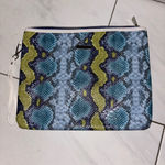 Joan & David  Multicolor Snake Print Cosmetic Bag Collection Photo 1