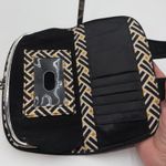 Vera Bradley  Black Quilted Wallet Clutch Kiss Lock ID Window Card Slots Photo 4