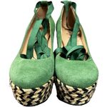 Free People  Charade Espadrille Wedge in Green Size 36 US 5.5 Photo 7