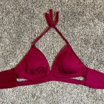 Mossimo Supply Co Wine Red Halter Bikini Top Photo 0