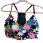 Boden Floral Print Sports Bra Racerback Yoga Gym Workout Activewear Women Size 8 Red Photo 0