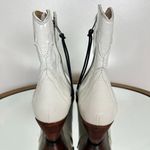 Free People New Frontier Western Bootie in White Leather Size EU 39.5 US 9.5 Photo 7
