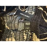 VERO MODA Black Tan Abstract Boho Whimsigoth Y2K‎ Cottage Core Flowy Fall Maxi Dress Large Photo 4