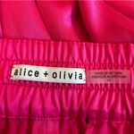 Alice + Olivia Pink Jody High Rise Waist Slit Leg Flare Pants Size 14 Photo 5
