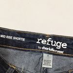 Refuge  Blue Distressed Mid Rise Denim Jean Shortie Shorts Photo 2
