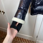 SAM. S13 Black Jane Sherpa Trim Hooded Down Puffer Coat Size M Photo 2