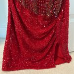 Glamorous Portia and Scarlett Red Sparkly Strapless Dress Size 6 Photo 9