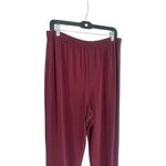 Susan Graver Essentials Liquid Knit Straight Leg Pants Size XL Burgundy Pull On Photo 1