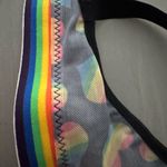 Rainbow Heart Patterned Bralette sz L Black Size L Photo 12