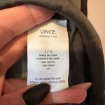 Vince Women's Silk Olive Green 3/4 sleeve scoop neck Top in size large Photo 4