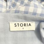 Storia  Blue Gingham Wrap Ruffled Knee Length Dress Women’s Size Small Dorothy Photo 6
