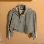 Alo Yoga Effortless Gray Cropped Hoodie Photo 1