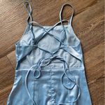 NWT Charcoal Baby Blue Spaghetti Strap One Wish Maxi Dress 6 Photo 7