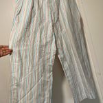 C.L.O.T.H.E.S Striped Linen Pants 54%linen 46%Rayon White Size XL Photo 3