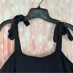 SO  Black Shoulder Tie Smocked Wide Leg Jumpsuit Photo 5