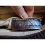 Nine West Nine & Co Purse Brown Yellow Floral Small Hand Bag Purse Faux Leather 8"x6" Photo 3