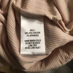 Lulus Sz S Mercurio Beige Ribbed Long Sleeve Top Photo 4