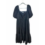 Abercrombie & Fitch Abercrombie Black Emerson Midi Dress Sz XL Photo 1