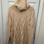 Fate Cream Cable Knit Cowl Neck Sweater Size 1X Photo 2