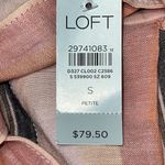 Ann Taylor LOFT Linen Blend Striped Tie Waist Wide Leg Cropped Trousers Pants Small Petite Photo 8