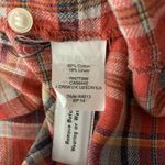 Madewell  Red Navy Plaid Button Down Long Sleeve Cotton Shirt XS Photo 4