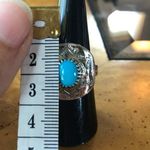 Natural Sleeping Beauty Turquoise Sterling Silver Southwestern Ring Size 8 Photo 9