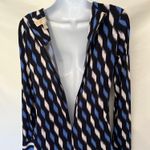 Michael Kors  Geometric Sheath Dress Sz 2 Y2K Preppy Blue Office Modern Minimal Photo 6