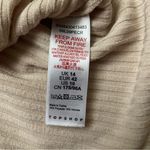 Topshop Oatmeal Cream Ribbed O Ring Cropped Long Sleeve - Medium Photo 4