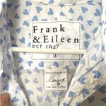 Frank & Eileen Like New  Barry Button Down Top Signature Crinkle Hearts Large Photo 3