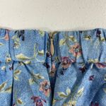 Urban Renewal  women's blue floral flowy‎ relaxed mini casual skirt zip small Photo 4