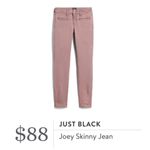 Just Black SIZE 31 Joey Skinny Jeans - Stitch Fix Rosewood Faux Front Pockets Photo 1