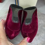Liz & Co. size 11 burgundy low wedge velvet shoes Red Photo 5