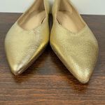 Marc Fisher Analia Leather Gold Metallic Ballet Flats Size 8 Photo 4