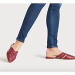 Birdies  The Dove Slide Mules Rhubarb Red Crossed Leather Size 7.5 Photo 1