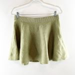Free People  Sweater Pull On Mini Skirt Green Large Photo 2