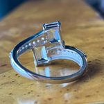 Natural Aquamarine Sterling Silver Ring Size 8 Photo 4