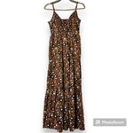 Gap  women’s small tie front cut out maxi dress a-line silhouette v neck relaxed Photo 2