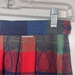 Geiger Austria Wool Pleated Skirt Womens 38 Colorful Plaid w/ Pockets & Lined Photo 3