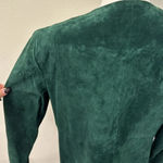 VTG Victor Costa Occasion Suede 100% Leather Blazer/Jacket Deep Green Photo 6