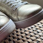 Michael Kors  Keating leather gold metallic sneakers.Sz 10 Photo 11